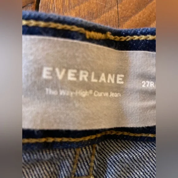 Everlane the way high curve jeans size 27R Barrel leg EUC - Picture 5 of 7
